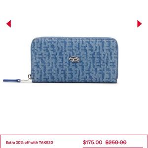 Blue Garnet Denim Diesel Wallet